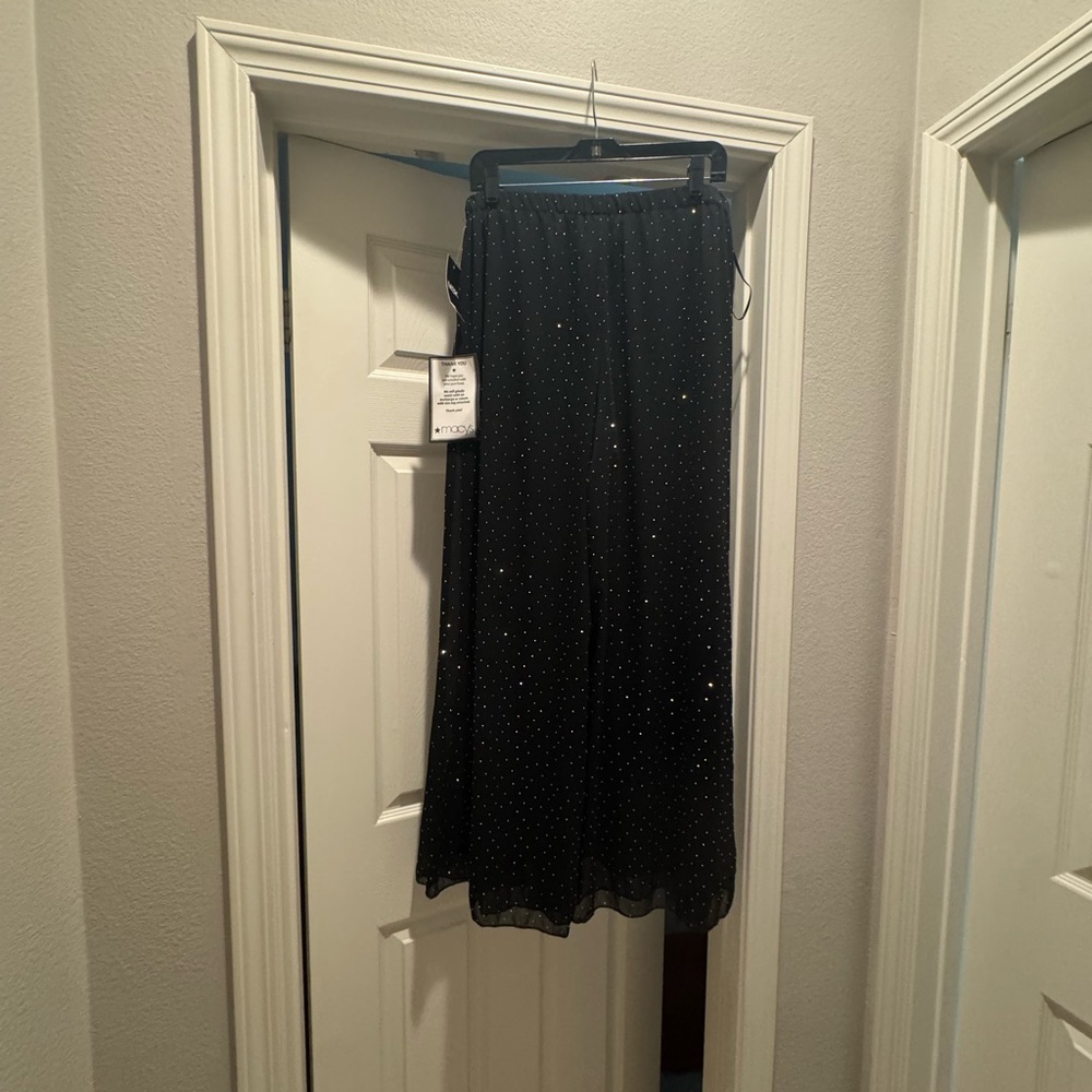 MSK Wide Black Classic Evening Pants